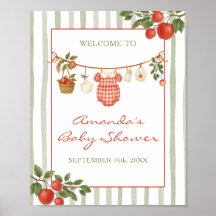 Apple van onze oogkledinglijn Baby Shower Welkom