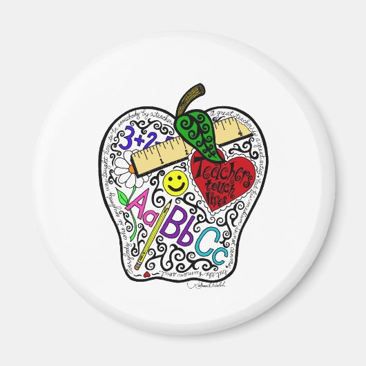 Apple voor de leraar magneet (Voorkant)