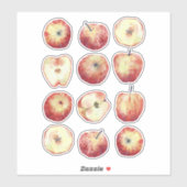 Apple Waterverf Fruit Sticker (Vel)