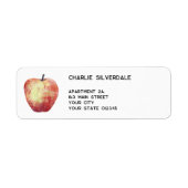 Apple Waterverf Return-adres Etiket (Voorkant)