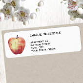 Apple Waterverf Return-adres Etiket