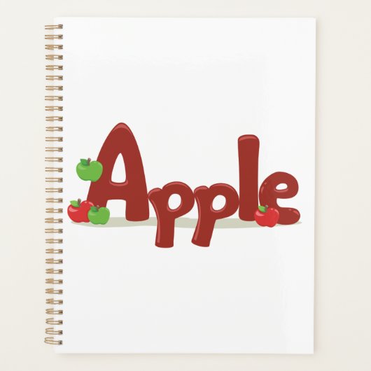 Apple Word Art avec des pommes rouges et vertes (Devant)