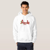 Apple Word Art met rode en groene appels Hoodie (Voorkant volledig)