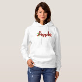 Apple Word Art met rode en groene appels Hoodie (Voorkant volledig)