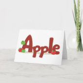 Apple Word Art met rode en groene appels Kaart (Voorkant)
