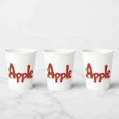 Apple Word Art met rode en groene appels Papieren Bekers