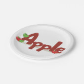 Apple Word Art met rode en groene appels Papieren Bordje (Gekanteld)