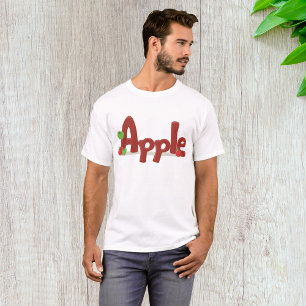 Apple Word Art met rode en groene appels T-shirt