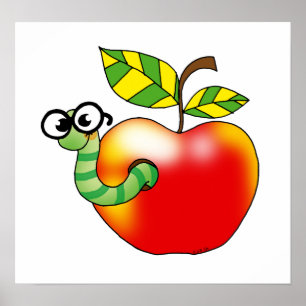 Apple & Worm, terug naar school Poster