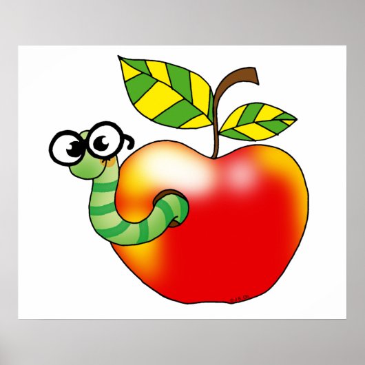 Apple & Worm, terug naar school Poster (Voorkant)