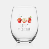 Apple-Y ooit daarna Wijnglas Zonder Voet (Voorkant)