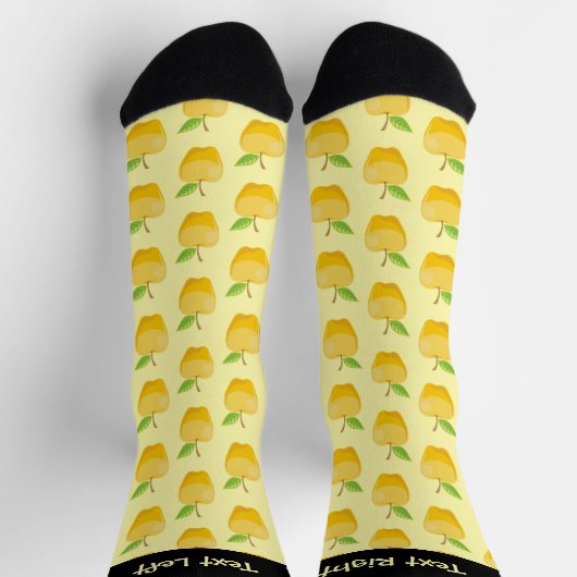 Apple Yellow Pattern Socks Sokken (Top)