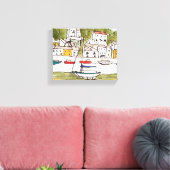 Appledore, Devon.Print op Canvas (Insitu (Woonkamer))