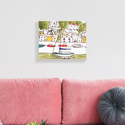 Appledore, Devon.Print op Canvas (Insitu (Woonkamer))