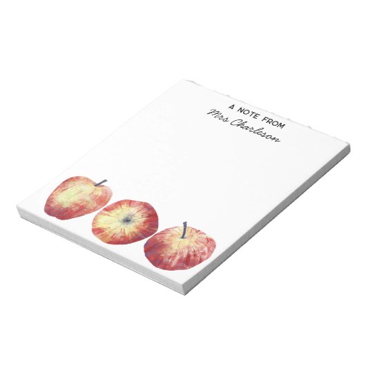 Appleleraar appreciatie gepersonaliseerd notitieblok (Gedraaid)