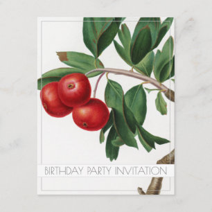 APPLES BIRTHDAY PARTY INVITATION FLAT KAART