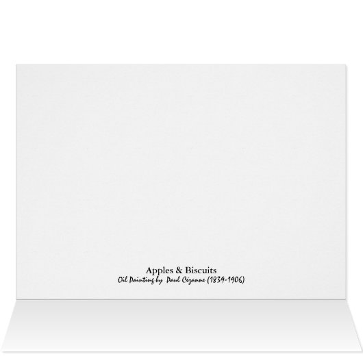 Apples Biscuits Paul Cezanne Note Kaart (Binnen Horizontaal (Boven))