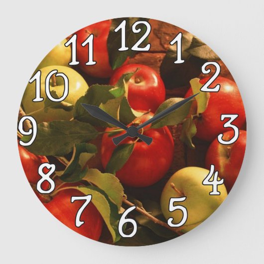 Apples Kitchen, Kantoor, Home Wall Clock Grote Klok (Voorkant)