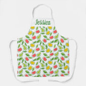 Apples Oranges Pears Fruit Pattern Personalised Schort (Voorkant)