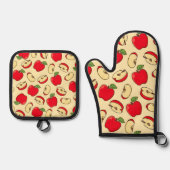Apples Patroon Ovenwant & Pannenlap Set (Voorkant)