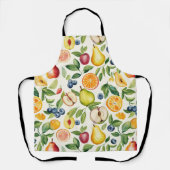 Apples Pears Blueberries Oranges Lemon Lime Fruits Schort (Voorkant)