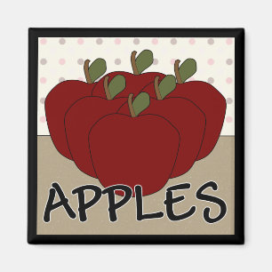 Apples Series 4 Square Magnet Magneet