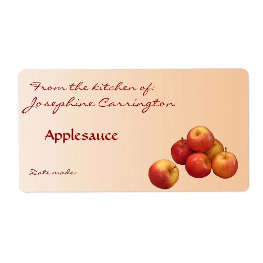 Applesauce Canning Labels (Voorkant)