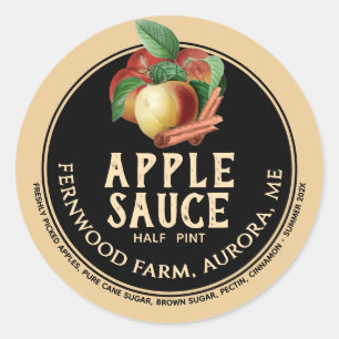 Applesauce Cinnamon Sticks Homemade Jelly Label