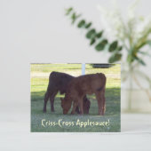 Applesauce Criss-Cross ! Carte postale Calques (Debout devant)