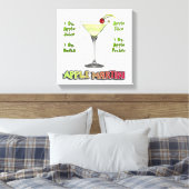 Appletini - Apple Martini Cocktail Recipe 12"x12" Canvas Afdruk (Insitu (Slaapkamer))