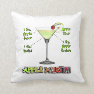 Appletini ook bekend als Apple Martini Cocktail Re Kussen