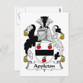 Appleton Family Crest Briefkaart (Voorkant / Achterkant)