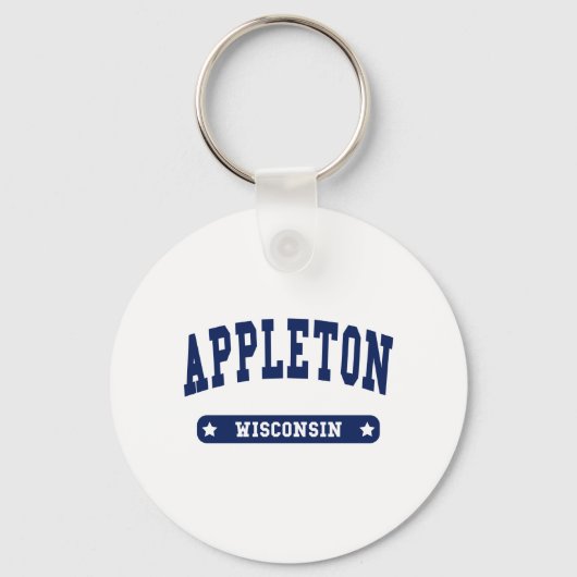 Appleton Wisconsin College Style t shirten Sleutelhanger (Voorkant)