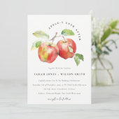 Appley Ever After Apple Watercolor Wedding Kaart (Staand voorkant)