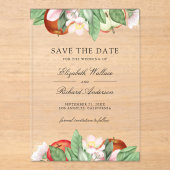 Appley Ever After Apple Wedding Save the Date Acryl Uitnodigingen (Voorkant)