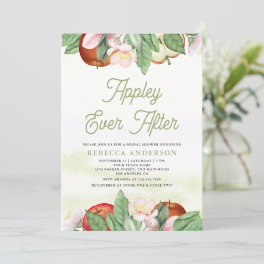 Appley Ever Na Apple Vrijgezellenfeest Kaart (Staand voorkant)