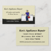 Appliance Repairman-visitekaartje Visitekaartje (Voorkant / Achterkant)