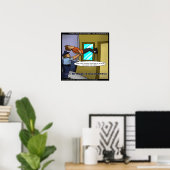 Application de la Loi de la Physique Affiche Drôle (Bureau à domicile)
