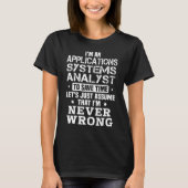 Application Systems Analyst T-shirt (Voorkant)
