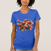 Application Tulipes rouges et blanches. T-shirt fe (Devant)