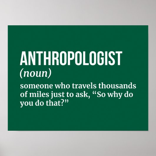 Applied Anthropologist - Funny Definition Poster (Voorkant)