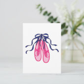 Appliqué Ballet Slippers Briefkaart (Staand voorkant)