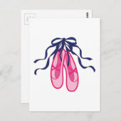 Appliqué Ballet Slippers Briefkaart (Voorkant / Achterkant)