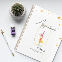 Appointment Book Beauty Yoga Spa Salon Gold Stars