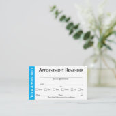 Appointment Reminder Cards - Light Blue Contactkaartje (Staand voorkant)