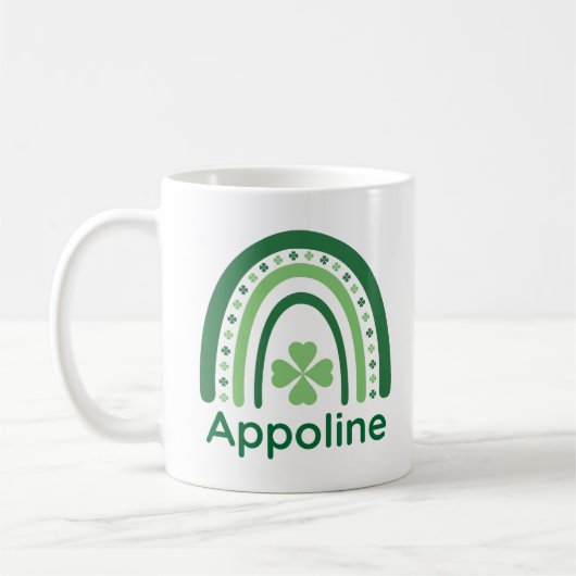 Appoline Naam Clover Boho Rainbow Koffiemok (Links)