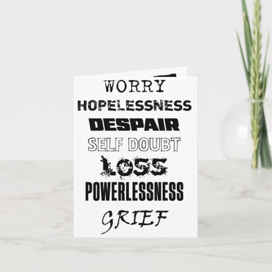 Apporte-le à Dieu. Carte de vœux. (Devant)