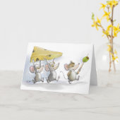 Apporter le fromage (avec olives) Carte de voeux (Fleur jaune)