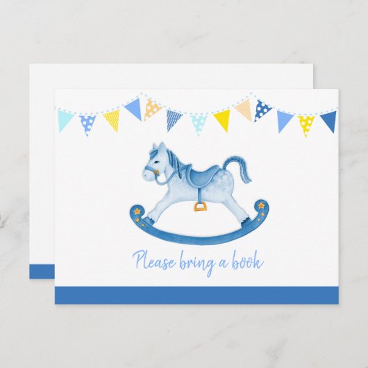 Apporter un livre cheval à bascule pour bébé carte (Devant / Derrière)