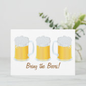 Apportez des bières Invitation de la fête de la bi (Debout devant)